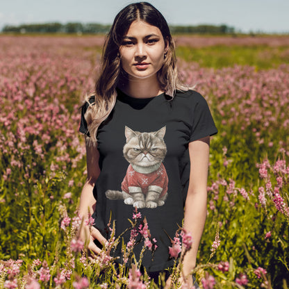 Grumpy Christmas Cat T-Shirt