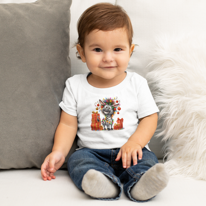Baby Zebra Christmas Lights Infant T-Shirt – Funny Safari Holiday Tee