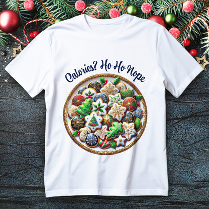 Calories Ho Ho Nope Christmas cookie shirt