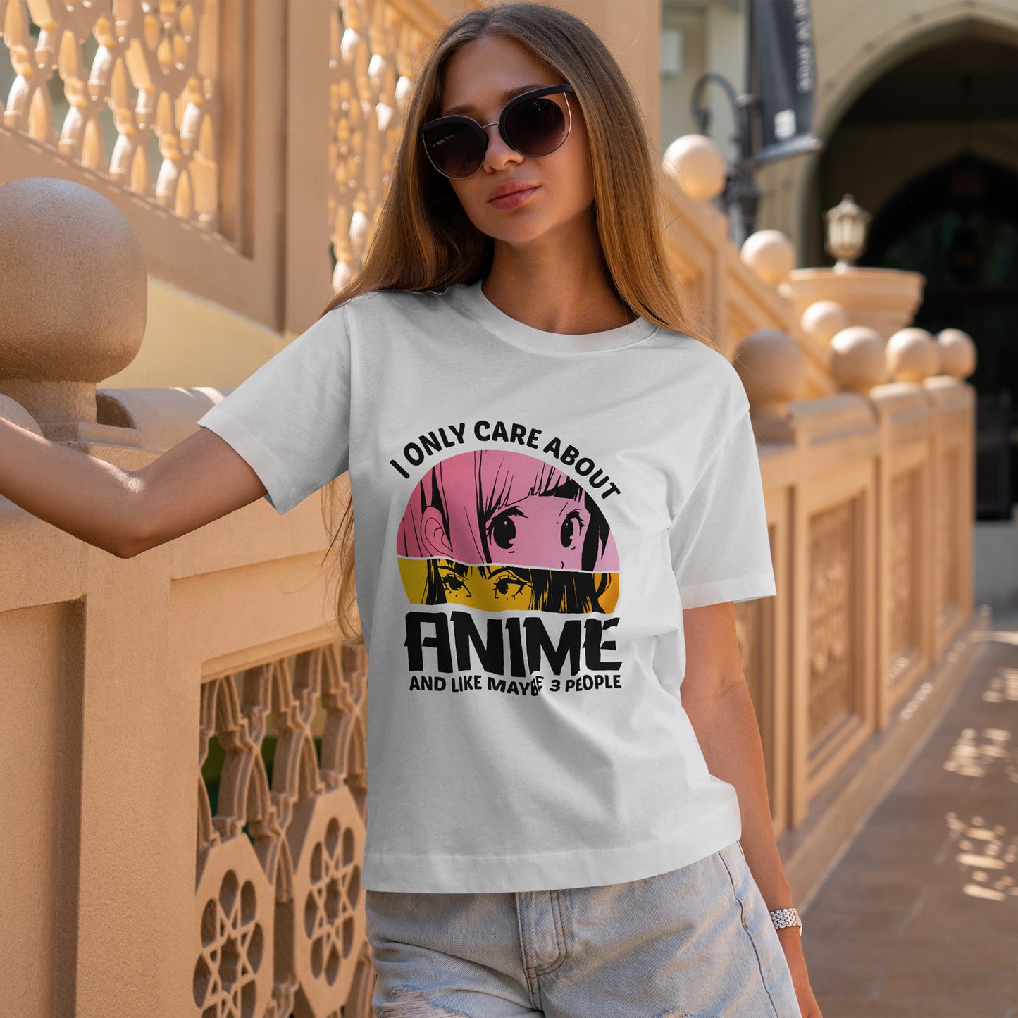 I Only Care About Anime And Like Maybe 3 People Shirt - Manga Eyes Tee