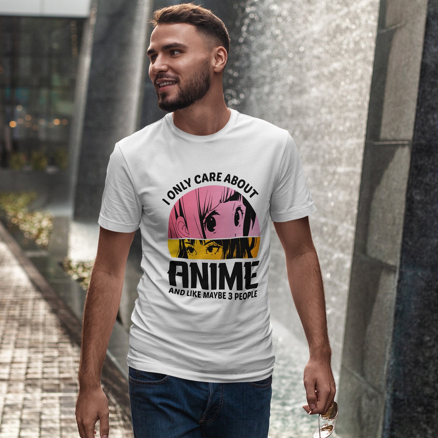 I Only Care About Anime And Like Maybe 3 People Shirt - Manga Eyes Tee