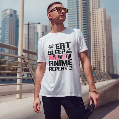 Eat Sleep Anime Repeat Shirt - Otaku Routine Tee