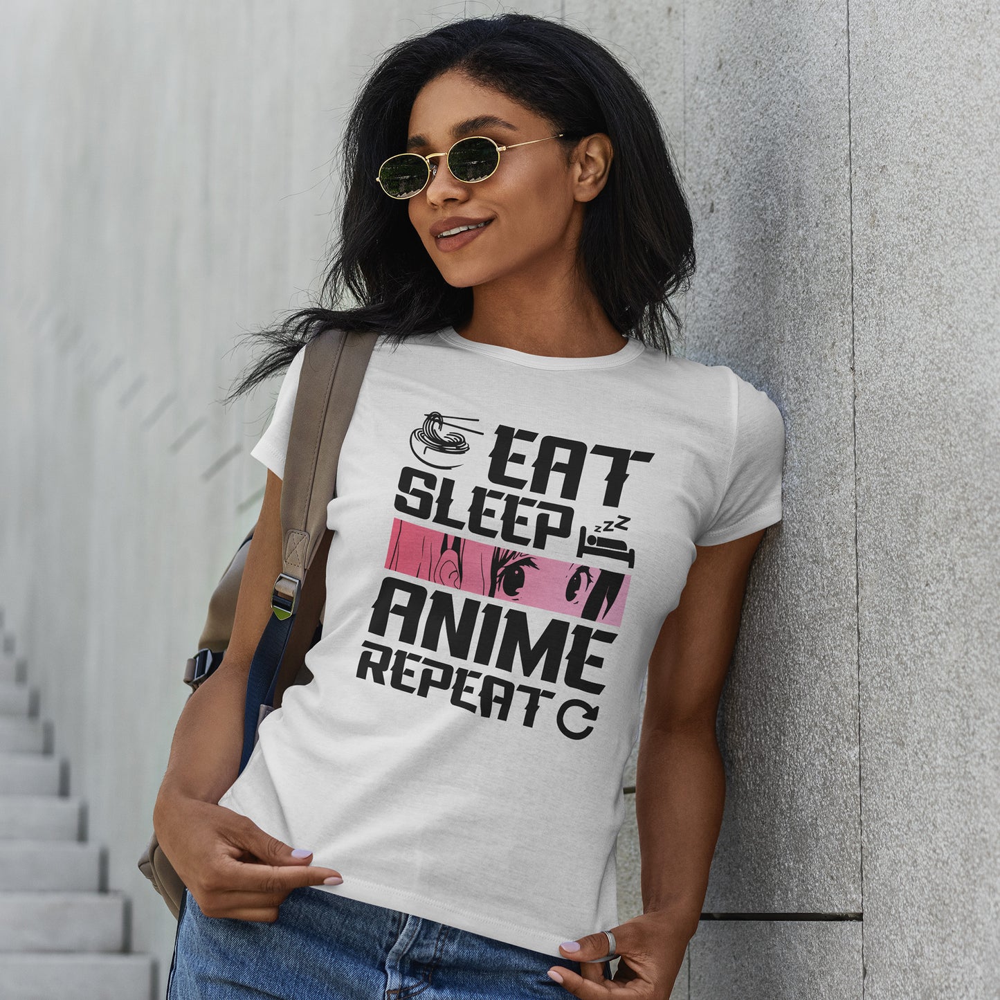 Eat Sleep Anime Repeat Shirt - Otaku Routine Tee