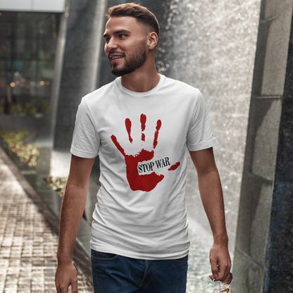 Stop War Handprint Shirt - Peace Protest Tee