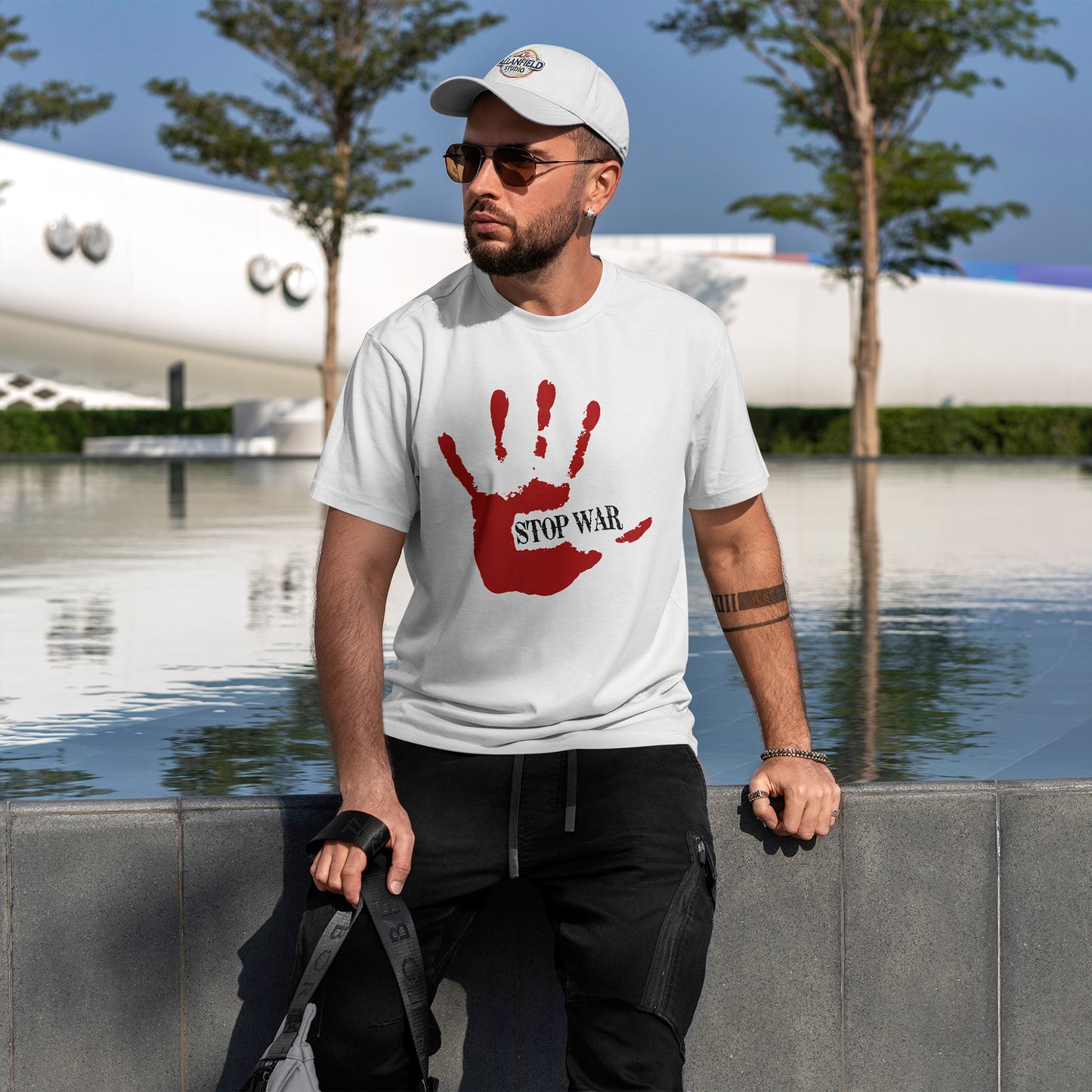 Stop War Handprint Shirt - Peace Protest Tee