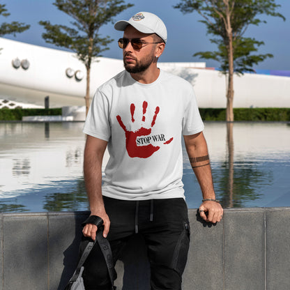 Stop War Handprint Shirt - Peace Protest Tee