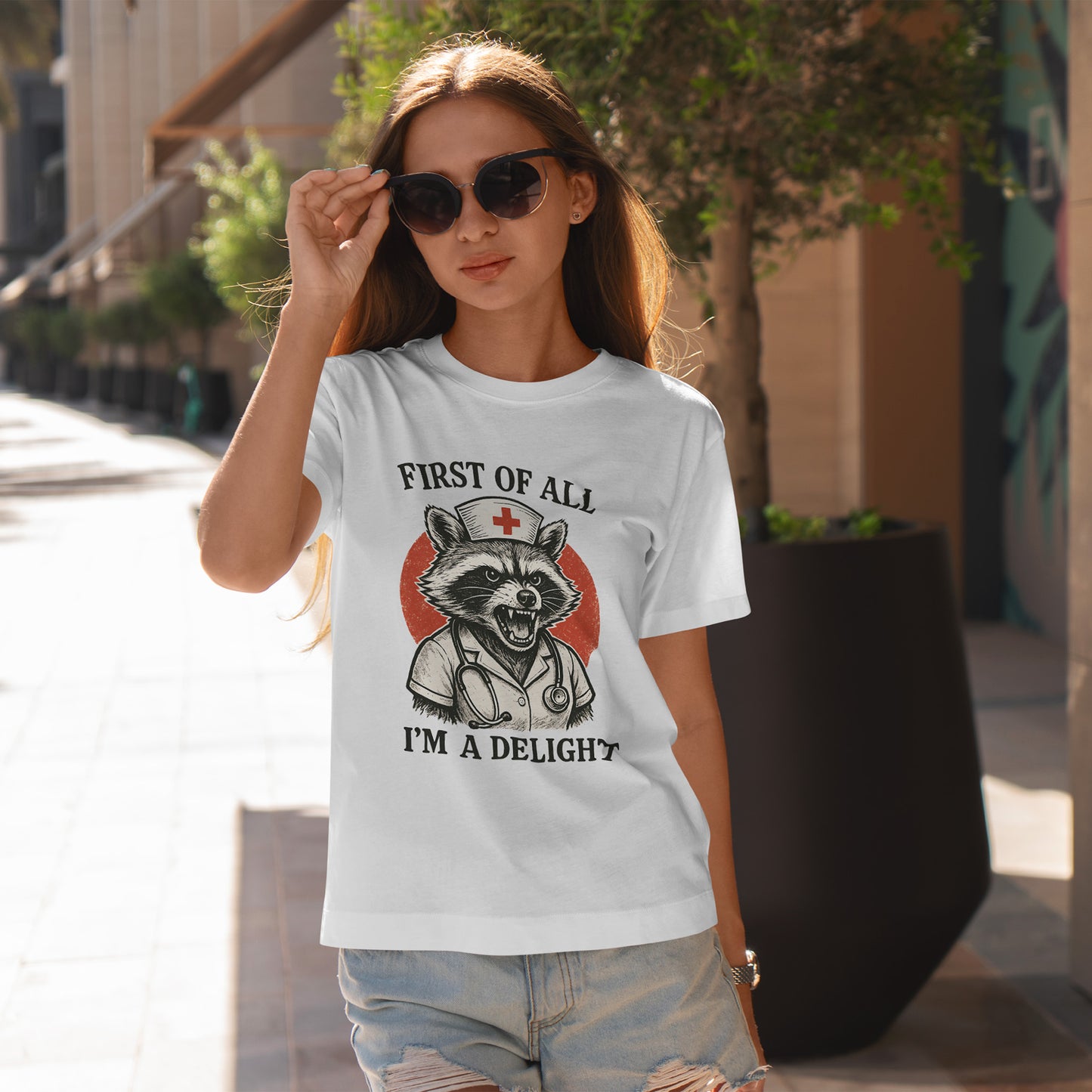 Nurse Raccoon I’m a Delight Shirt - Funny Night Shift Tee