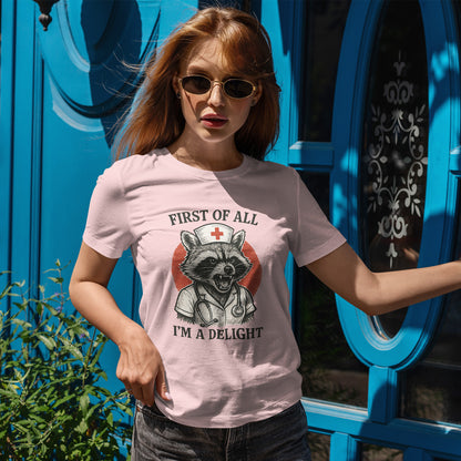 Nurse Raccoon I’m a Delight Shirt - Funny Night Shift Tee