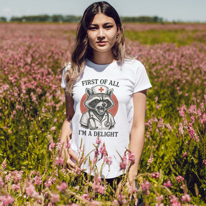 Nurse Raccoon I’m a Delight Shirt - Funny Night Shift Tee