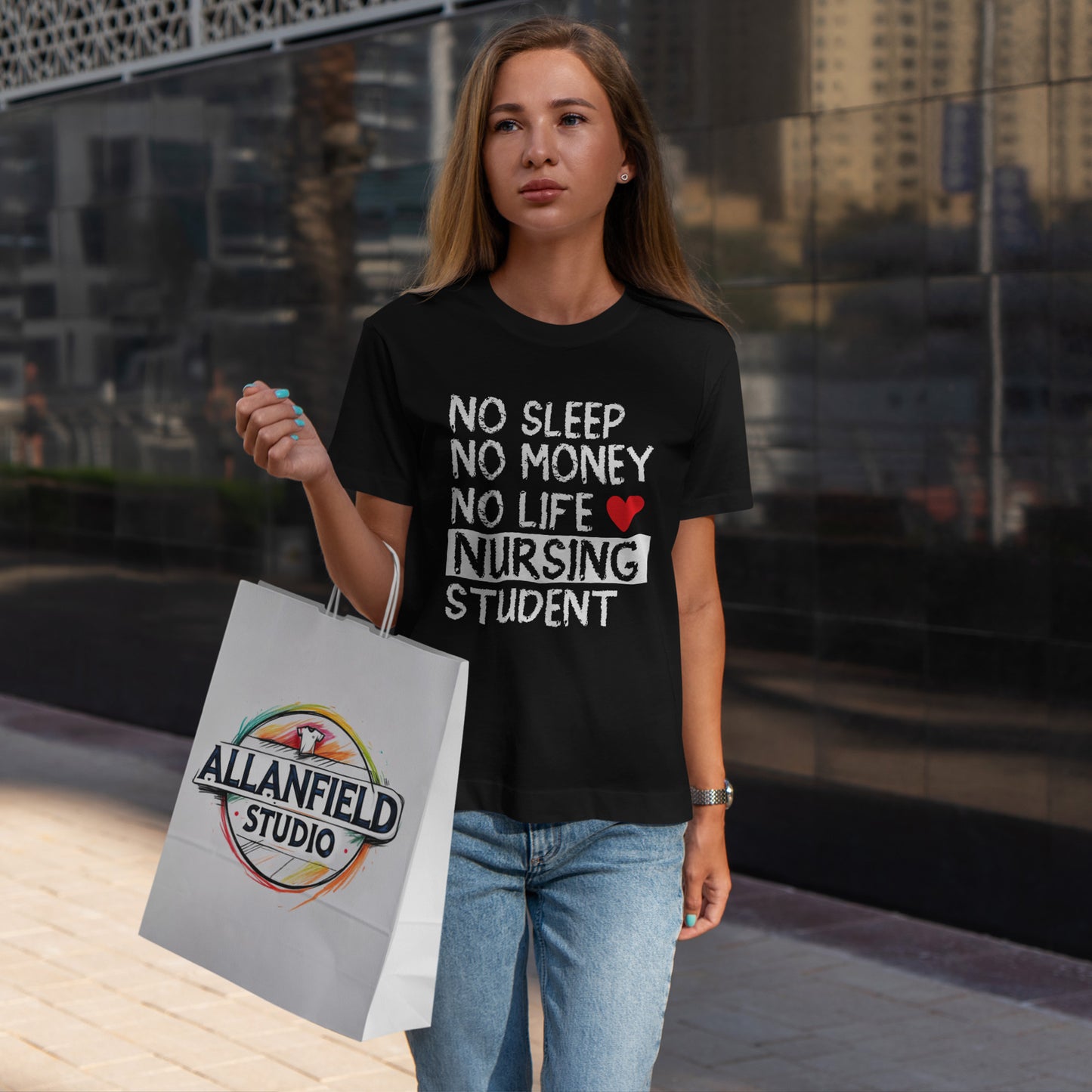 Nursing Student Shirt - No Sleep No Money No Life Tee