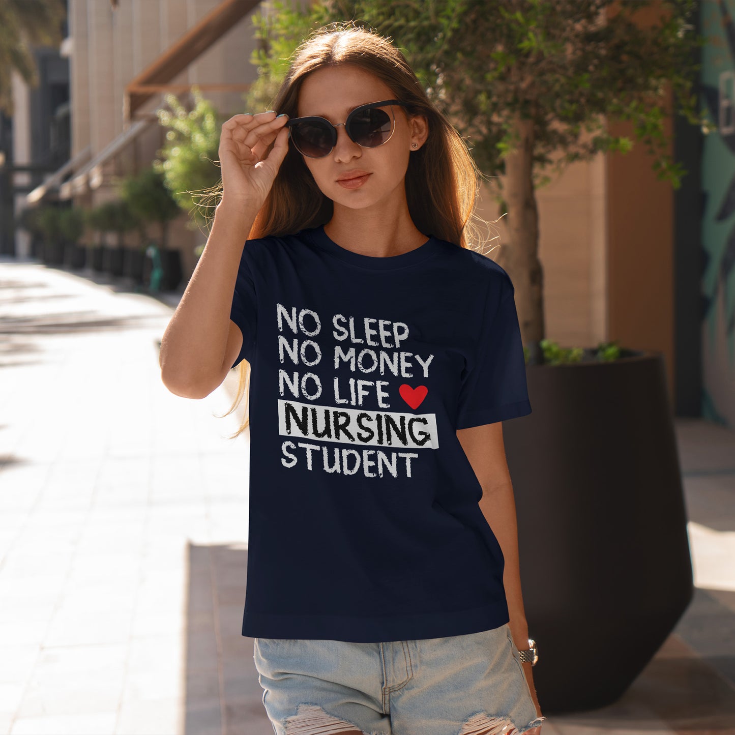 Nursing Student Shirt - No Sleep No Money No Life Tee