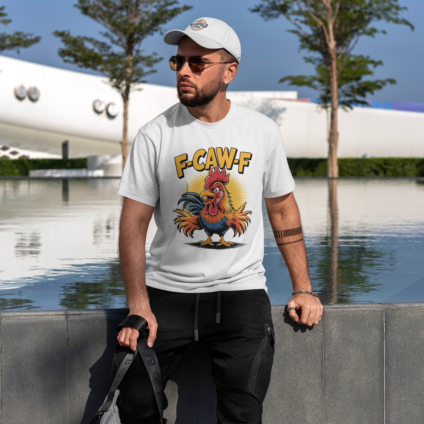 Rooster F-CAW-F Shirt - Funny Chicken Farm Pun Tee