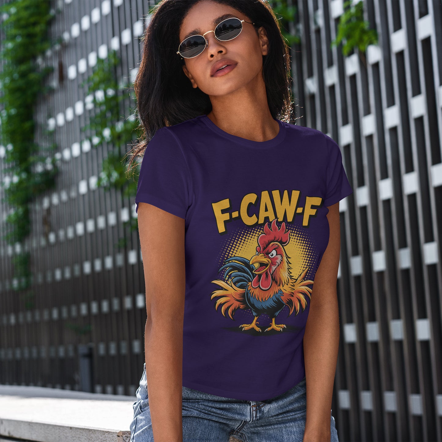 Rooster F-CAW-F Shirt - Funny Chicken Farm Pun Tee
