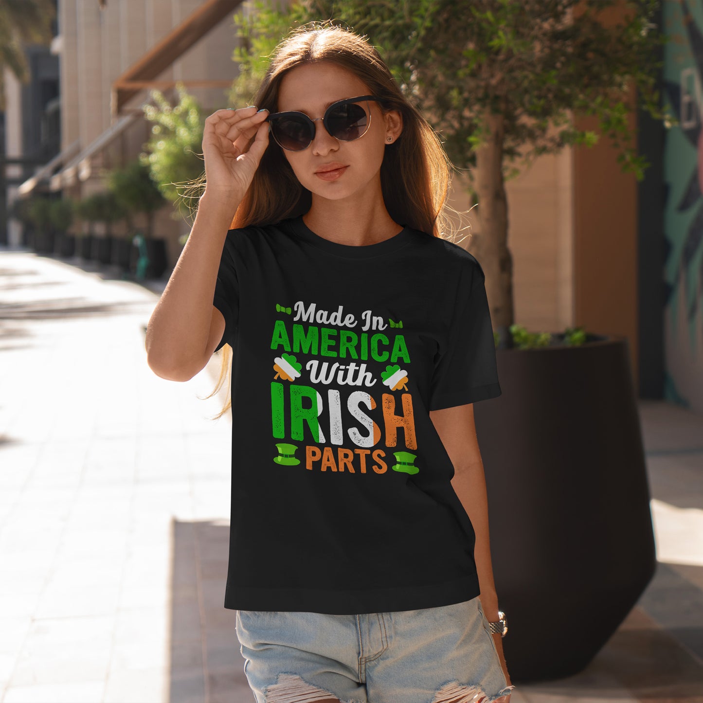 Made in America with Irish Parts Shirt - Irish American Tee
