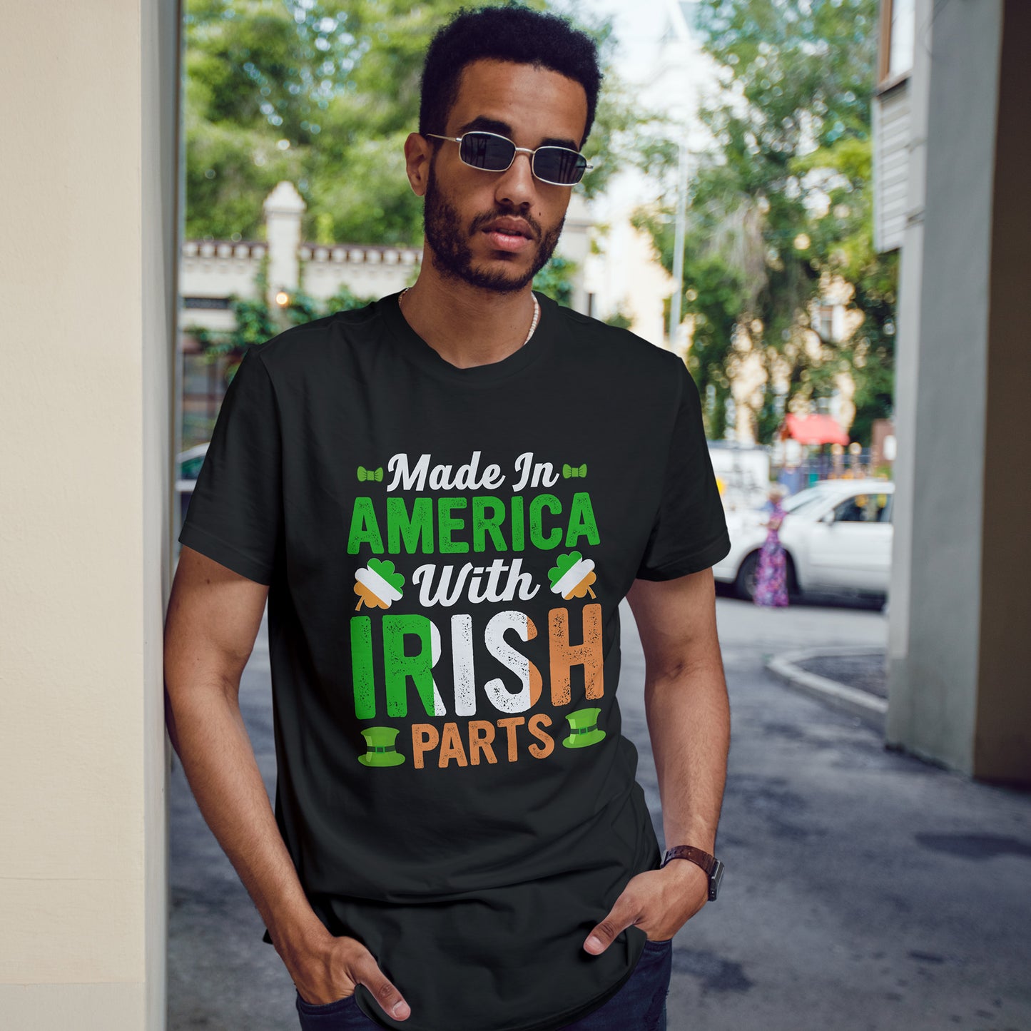 Made in America with Irish Parts Shirt - Irish American Tee