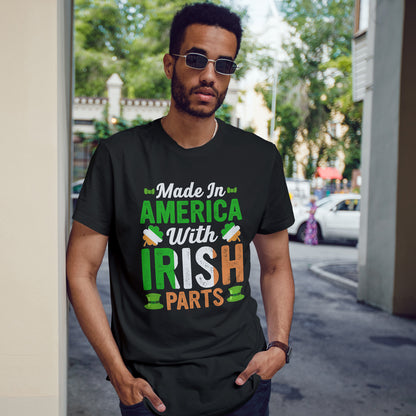 Made in America with Irish Parts Shirt - Irish American Tee