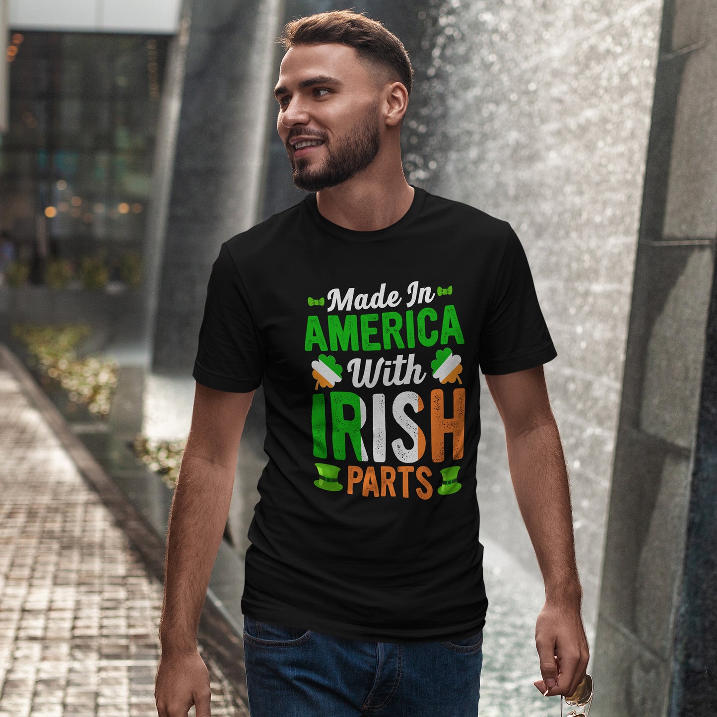 Made in America with Irish Parts Shirt - Irish American Tee