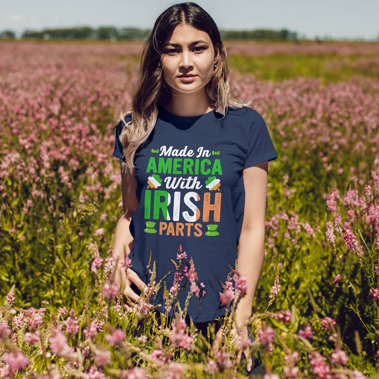 Made in America with Irish Parts Shirt - Irish American Tee