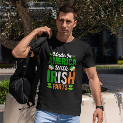 Made in America with Irish Parts Shirt - Irish American Tee