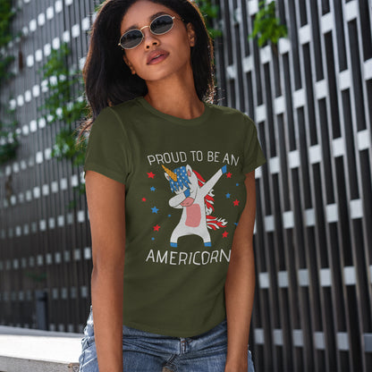Proud Americorn Shirt - USA Dabbing Unicorn Tee