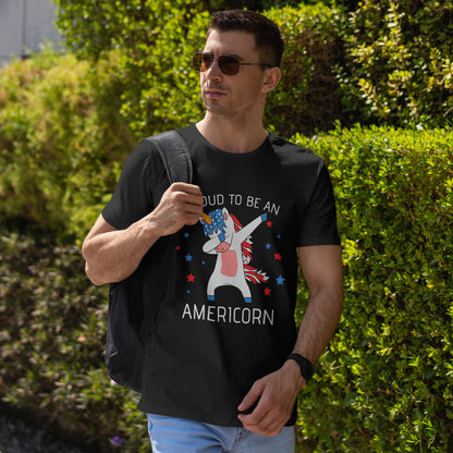 Proud Americorn Shirt - USA Dabbing Unicorn Tee