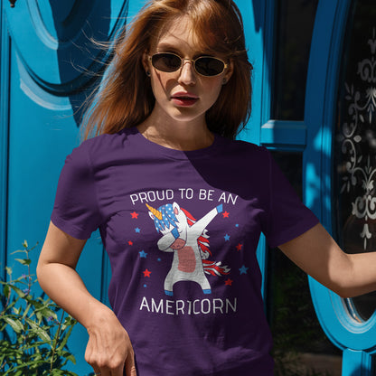 Proud Americorn Shirt - USA Dabbing Unicorn Tee