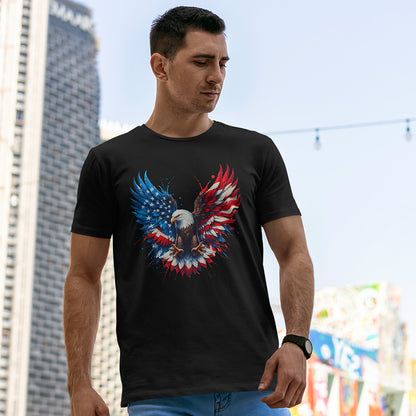Patriotic Eagle Shirt - Bald Eagle Flag Wings Tee