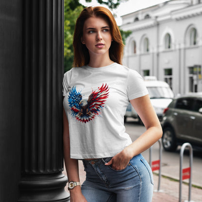 Patriotic Eagle Shirt - Bald Eagle Flag Wings Tee