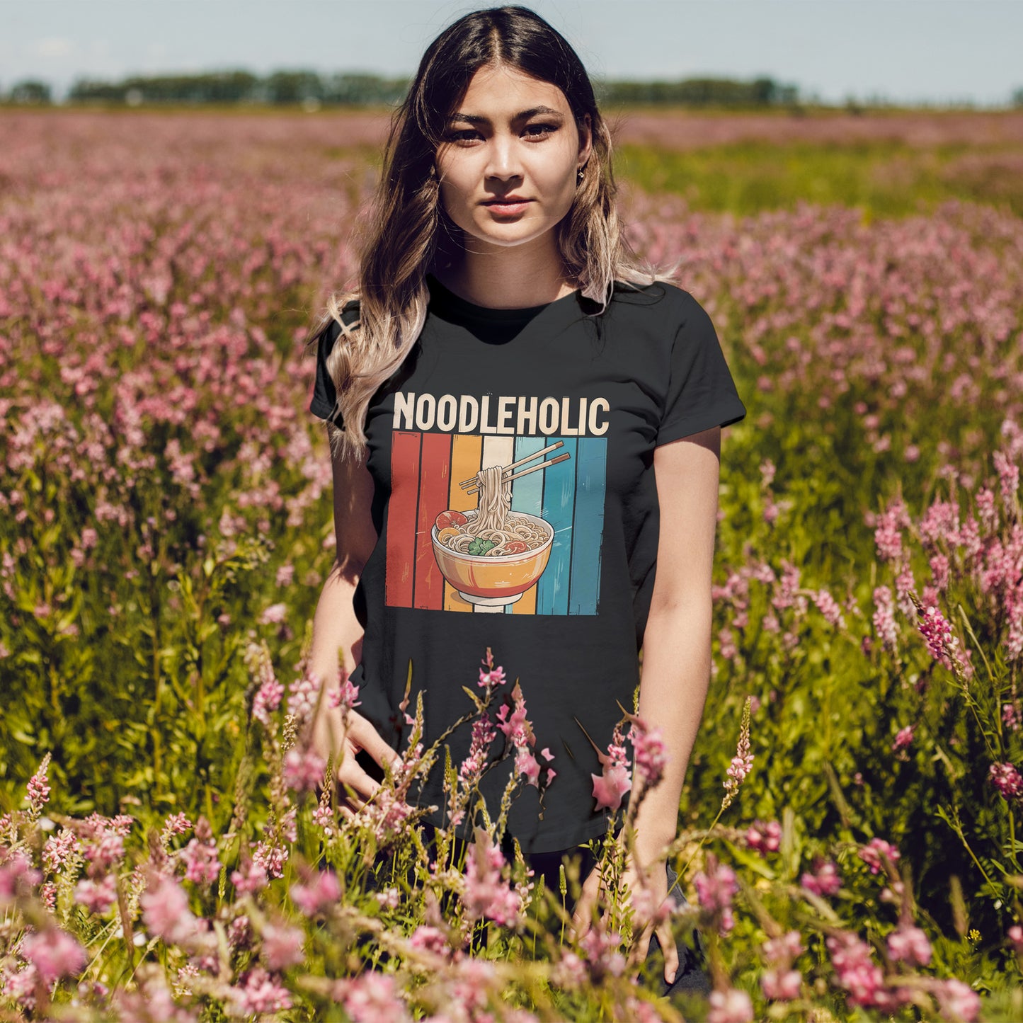 Noodleholic Shirt - Retro Ramen Bowl Tee