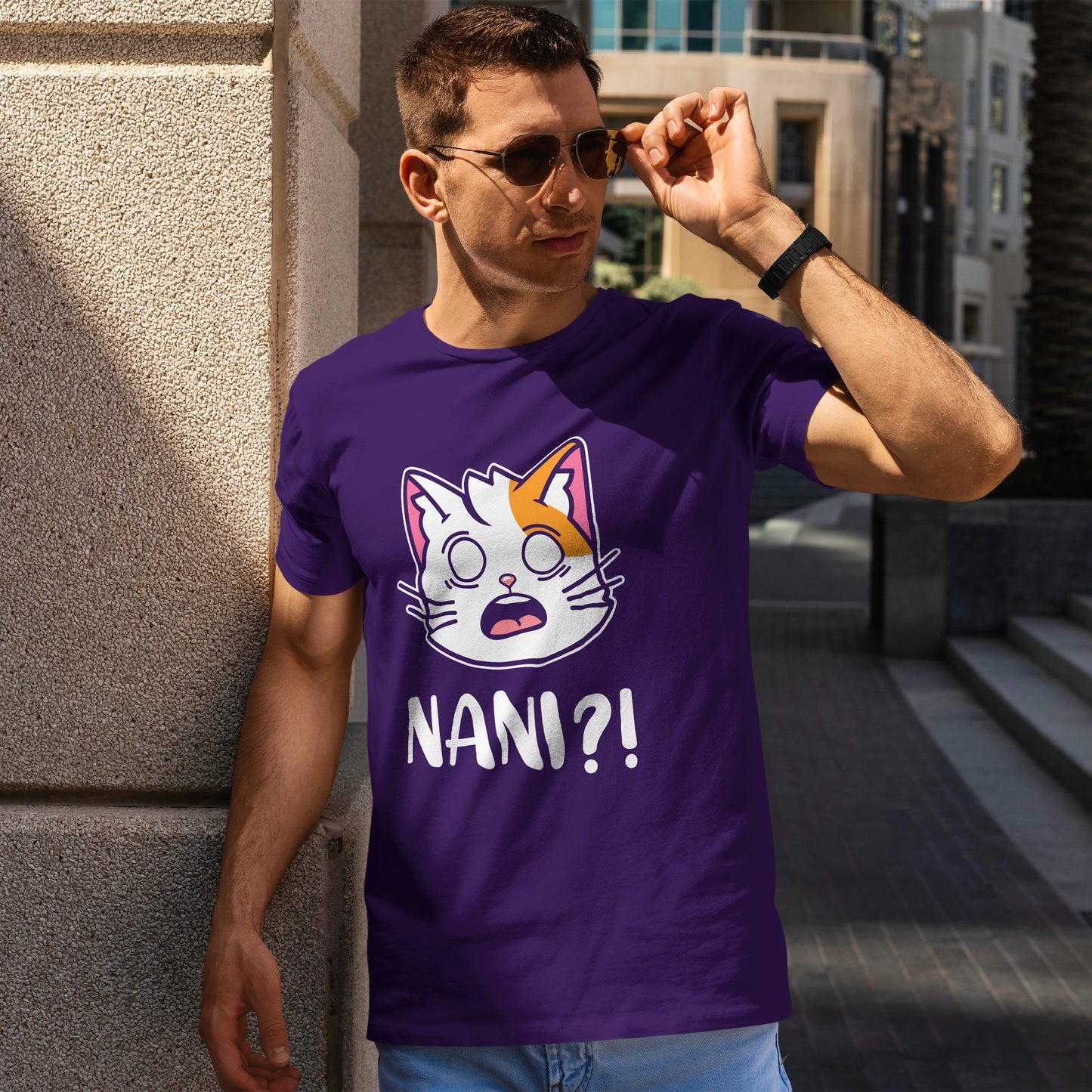 Anime Cat NANI?! Shirt - Kawaii Surprise Meme Tee