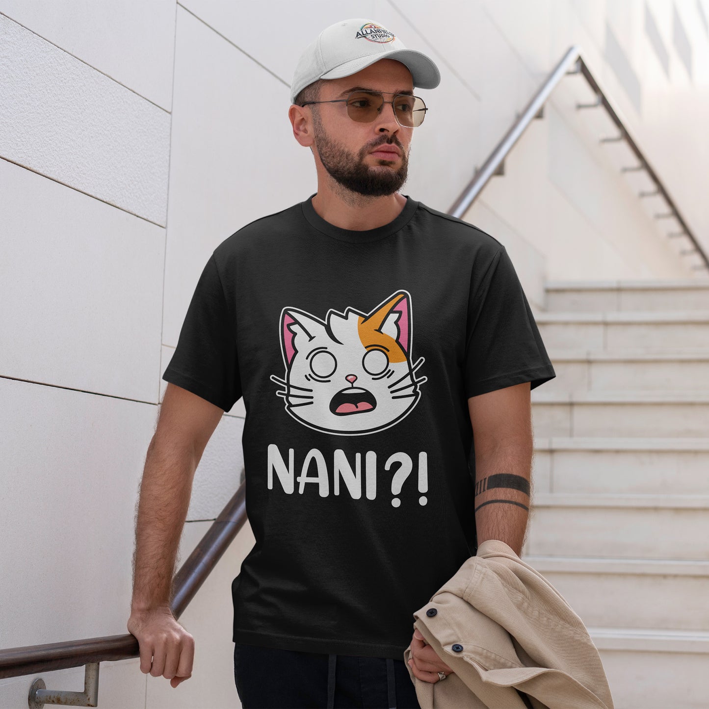 Anime Cat NANI?! Shirt - Kawaii Surprise Meme Tee