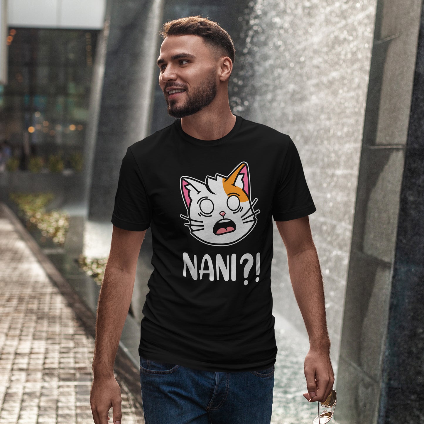 Anime Cat NANI?! Shirt - Kawaii Surprise Meme Tee