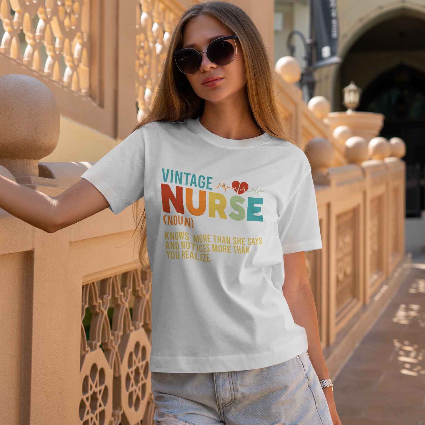 Vintage Nurse Shirt - Knows More Than She Says Tee