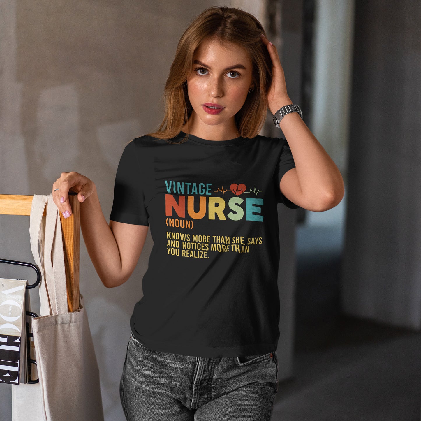 Vintage Nurse Shirt - Knows More Than She Says Tee