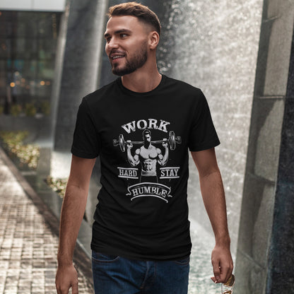 Work Hard Stay Humble Gym Shirt - Motivational Tee