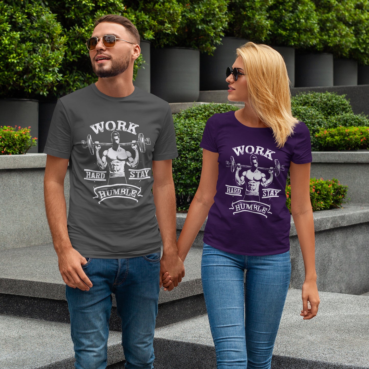 Work Hard Stay Humble Gym Shirt - Motivational Tee