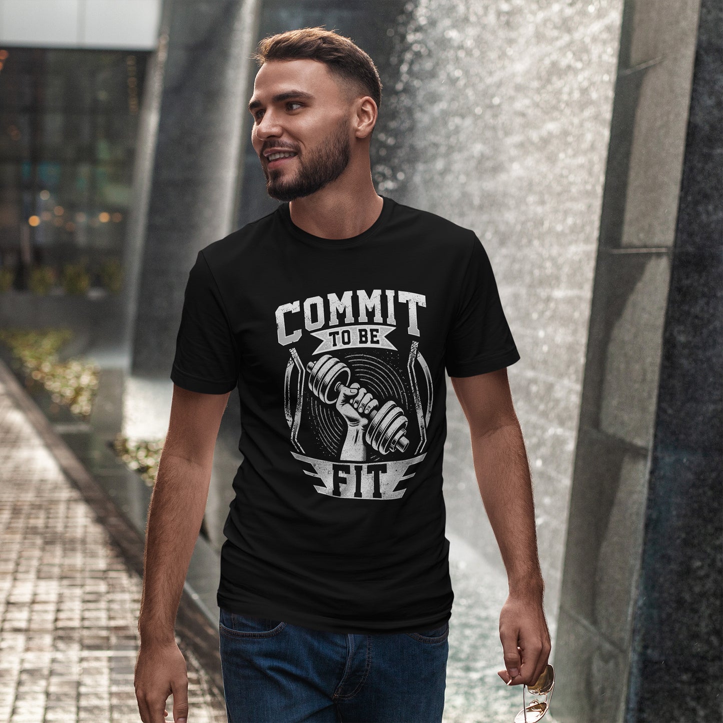 Commit to Be Fit Shirt - Motivational Gym Tee