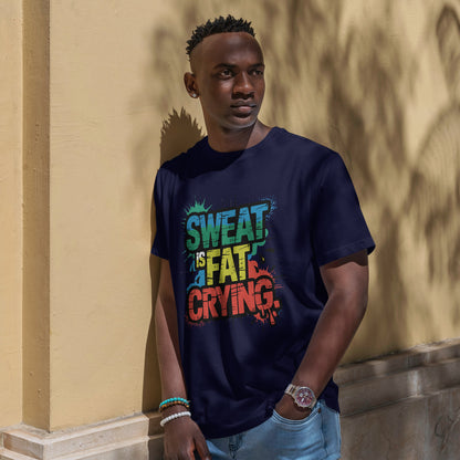 Sweat Is Fat Crying Shirt - Funny Gym Motivation Tee