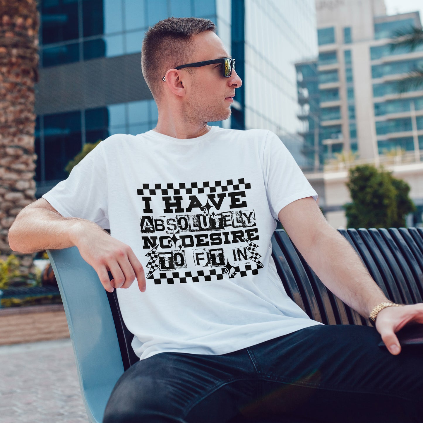 I Have Absolutely No Desire To Fit In Shirt - Emo Punk Grunge Aesthetic Tee, Alternative Graphic T-Shirt, Rebellious Statement Gift