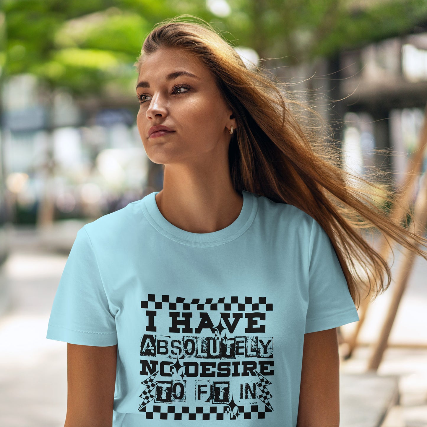 I Have Absolutely No Desire To Fit In Shirt - Emo Punk Grunge Aesthetic Tee, Alternative Graphic T-Shirt, Rebellious Statement Gift