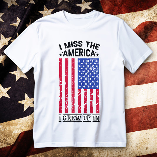 Distressed American Flag Shirt - Vintage Grunge USA Patriotic Tee