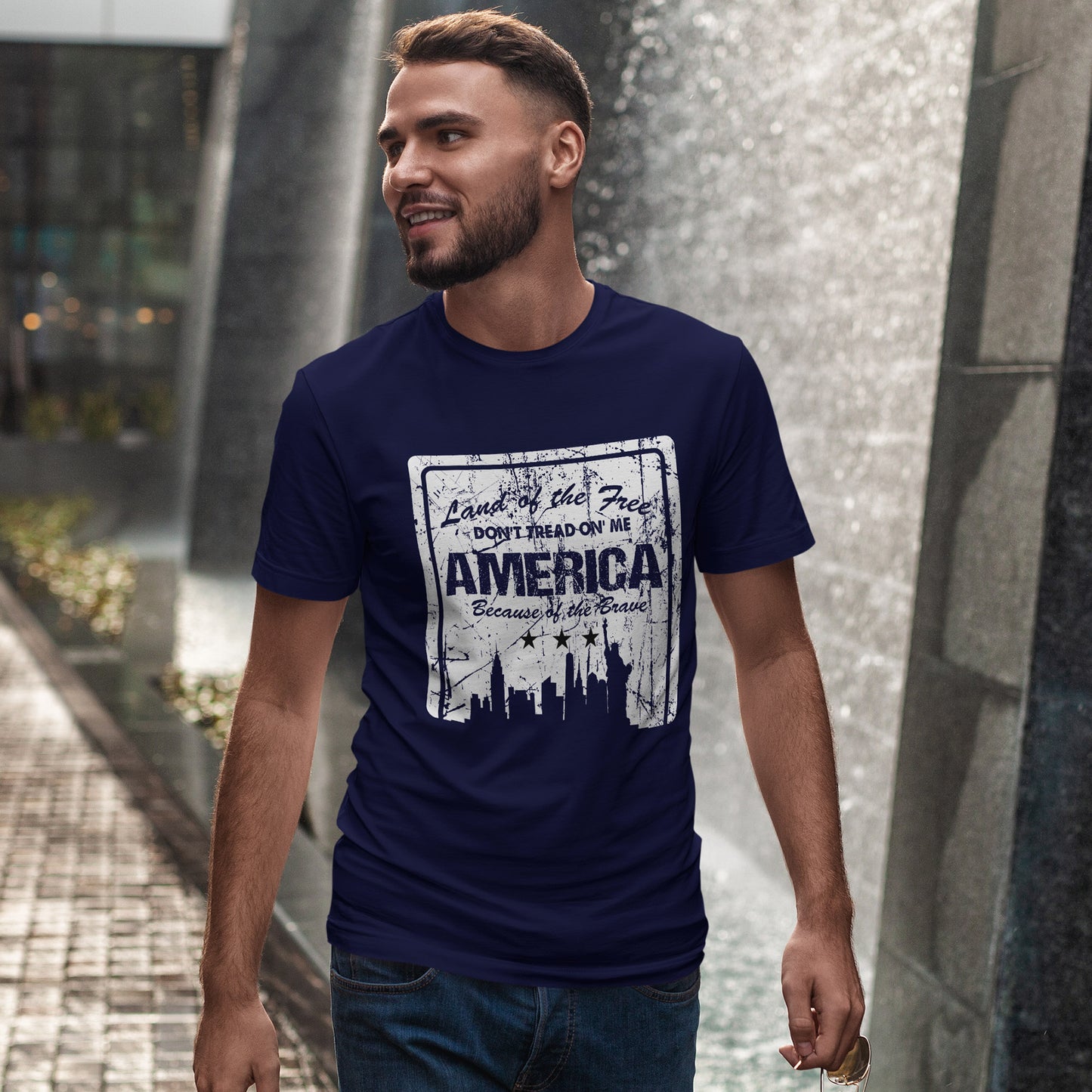 Statue of Liberty Patriotic Shirt - Distressed USA Freedom Tee