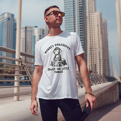 Monkey Philosophy Shirt – Peaceful Coffee Monkey Mindfulness Tee