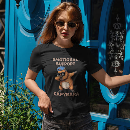 Emotional Support Capybara Shirt – Funny Dabbing Meme Animal Tee