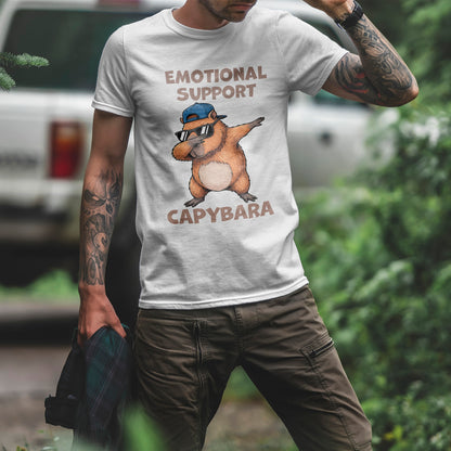 Emotional Support Capybara Shirt – Funny Dabbing Meme Animal Tee