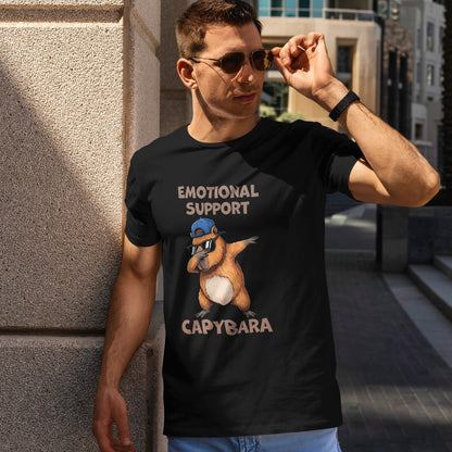 Emotional Support Capybara Shirt – Funny Dabbing Meme Animal Tee