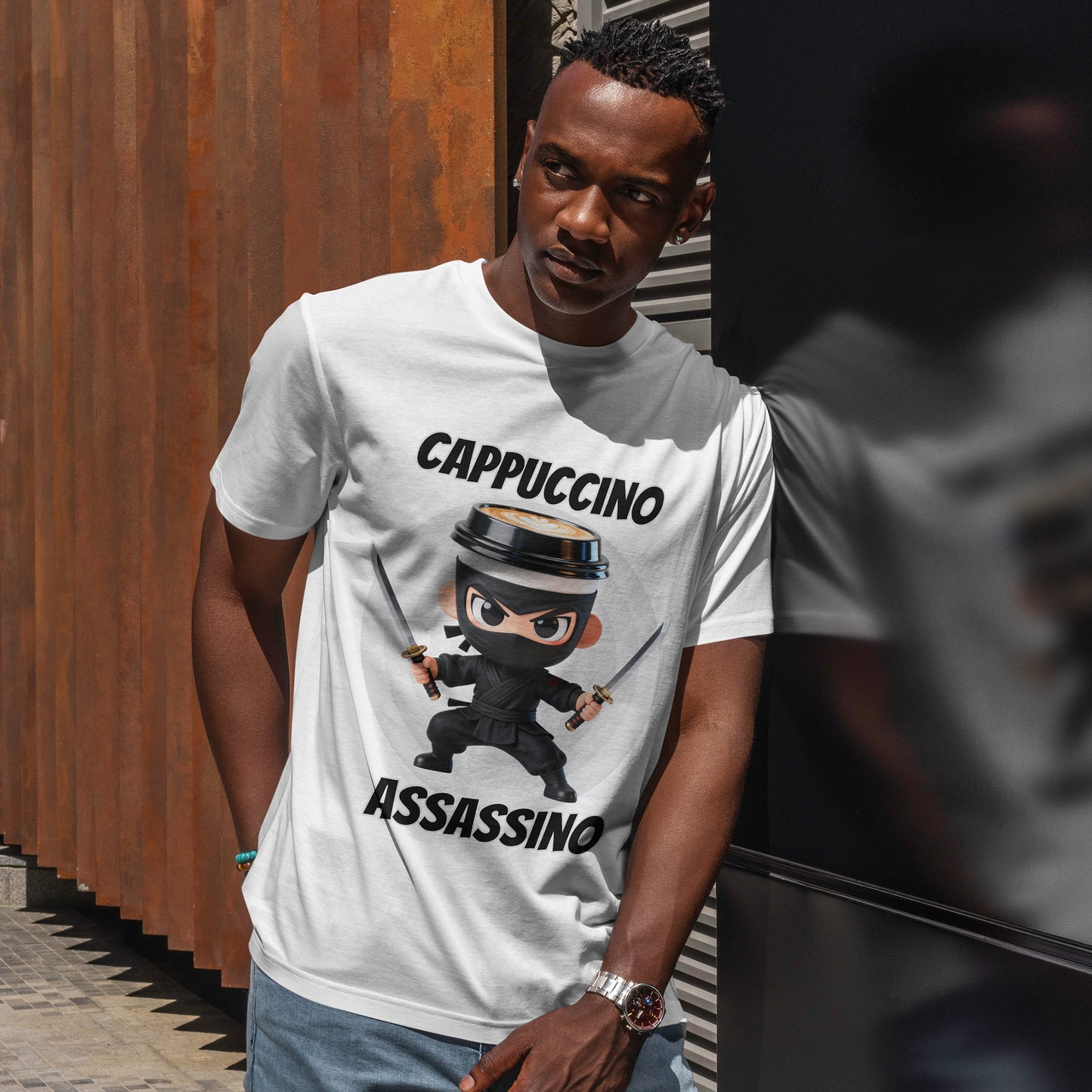 Cappuccino Assassino Shirt – Funny Coffee Ninja Tee for Caffeine Lovers
