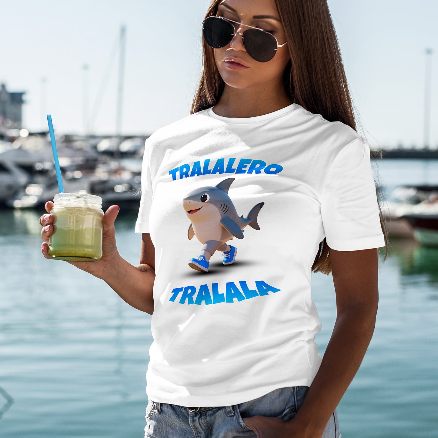 Tralalero Tralala Shark Shirt – Cute Running Shark Cartoon Tee