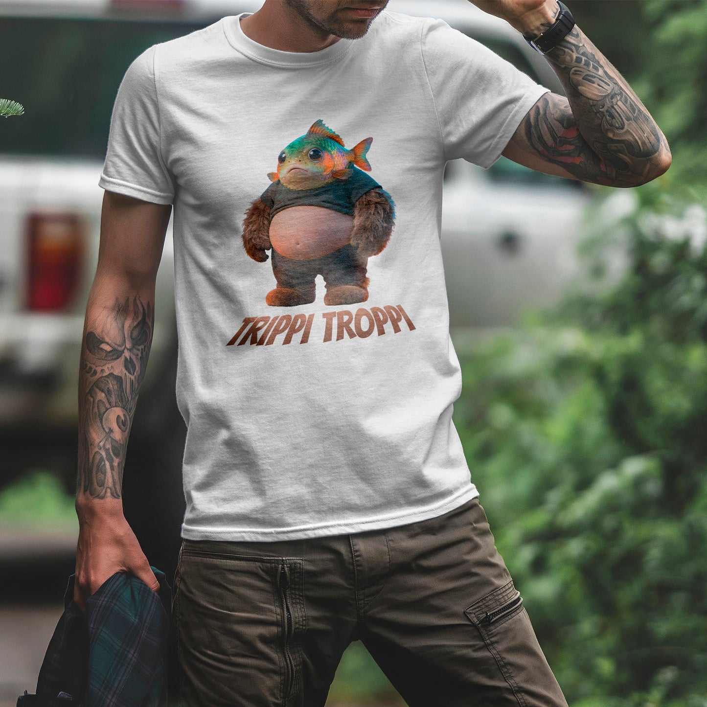 Trippi Troppi Shirt – Absurd Fish Monster Funny Surreal Art Tee