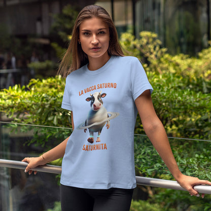 La Vacca Saturno Shirt – Cute Saturn Cow Funny Space Meme Tee